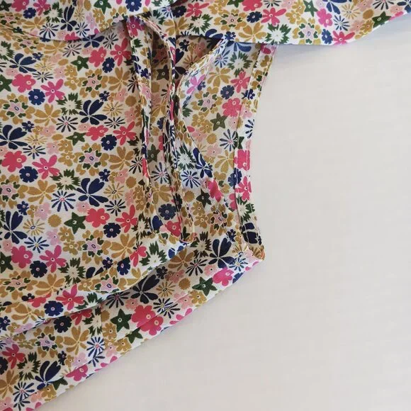 Liberty of London For Target Women's Floral Ruffle Neck Tank Top Size XL - Picture 9 of 13